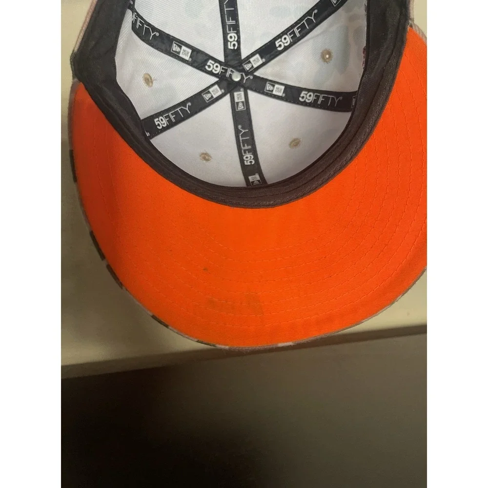 New Era Los Angeles Dodgers Duck Camo Hat Cap 59Fifty Brown Tan 1988 Size 7